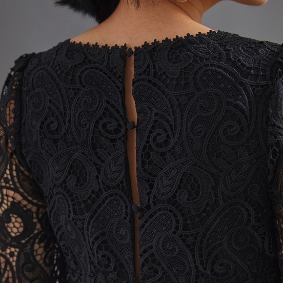 Anthropologie • Maeve Embroidered Lace Mini Dress - Picture 3 of 9